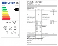 Pračka Gorenje W2A74SDS informační list new 2